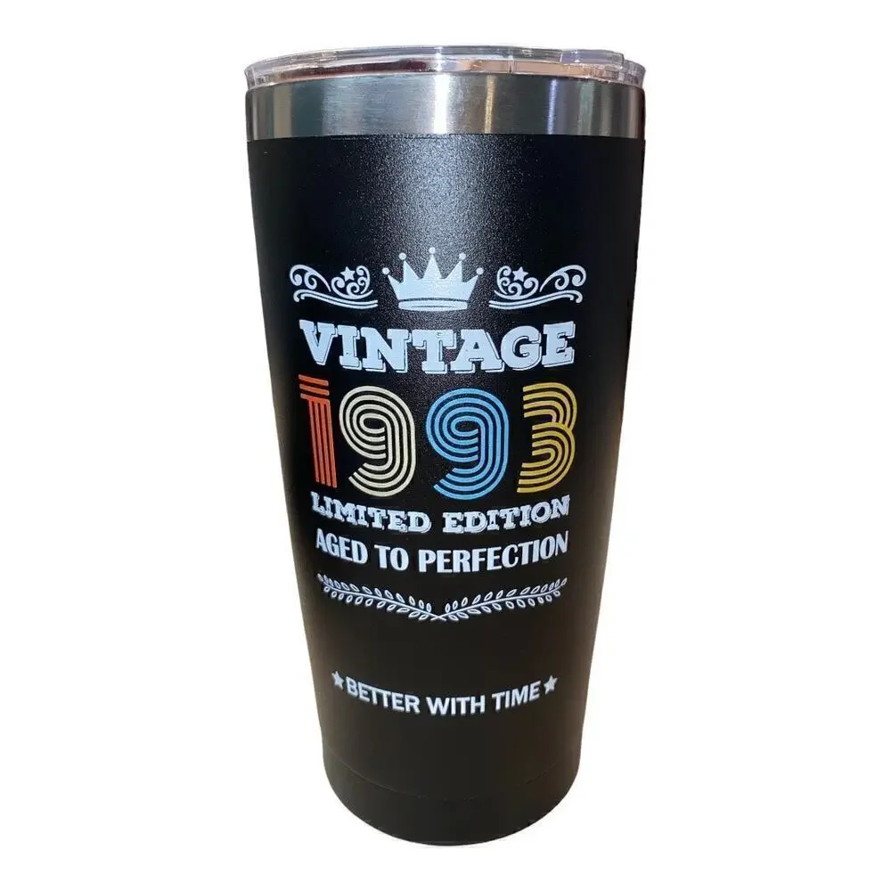 Birthday Gift Tumbler w/info on what took place the yr they were born‎ 1993